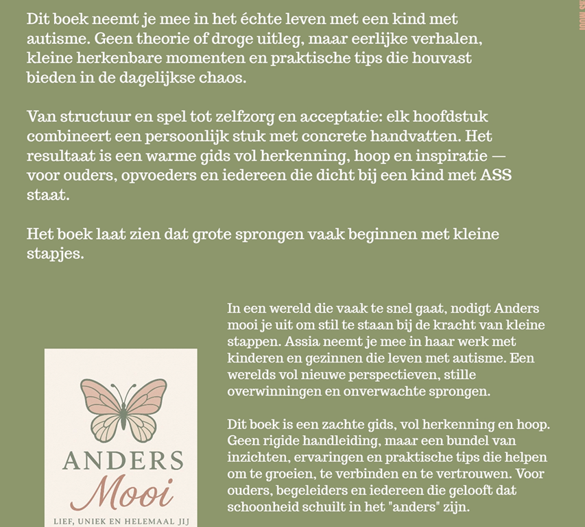 Boek Anders mooi, kleine stappen, grote sprongen