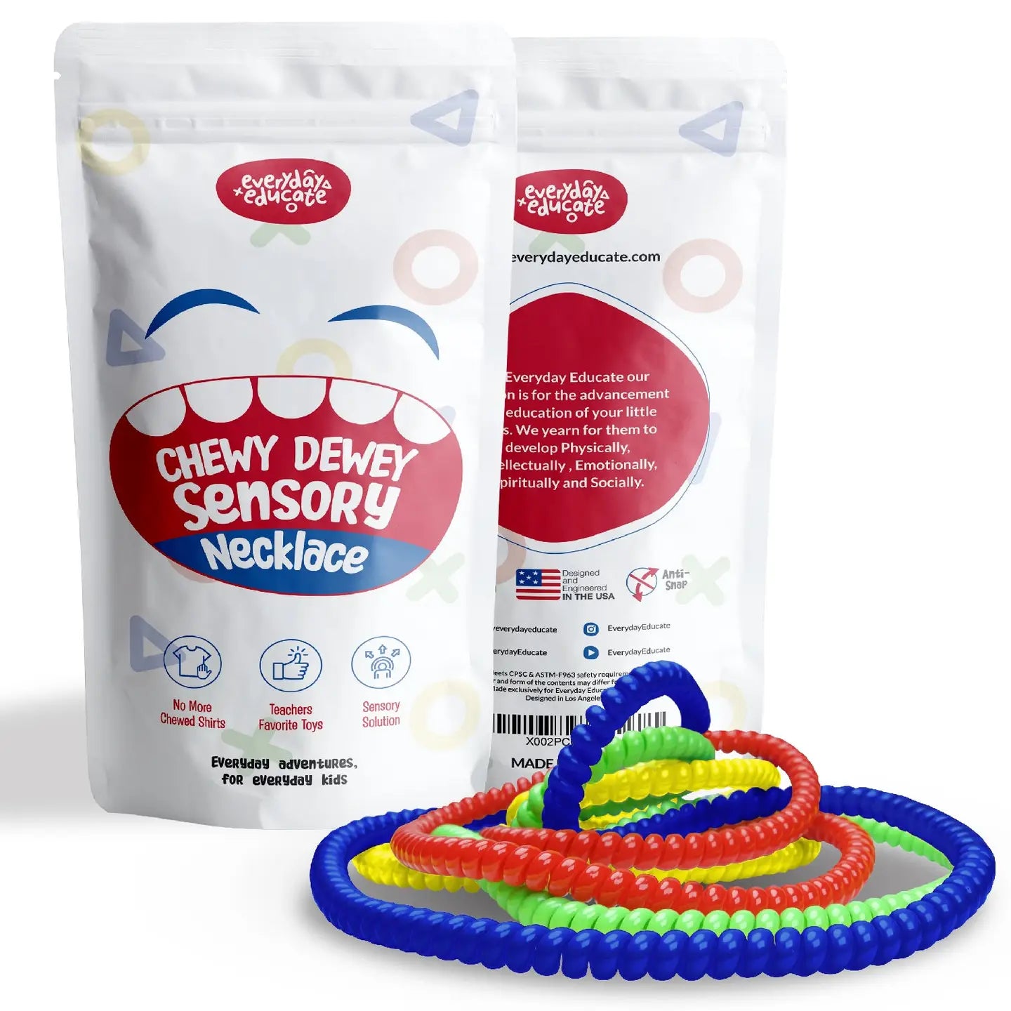 Chewy Dewey™ Sensory Halsketting - (4 stuks)